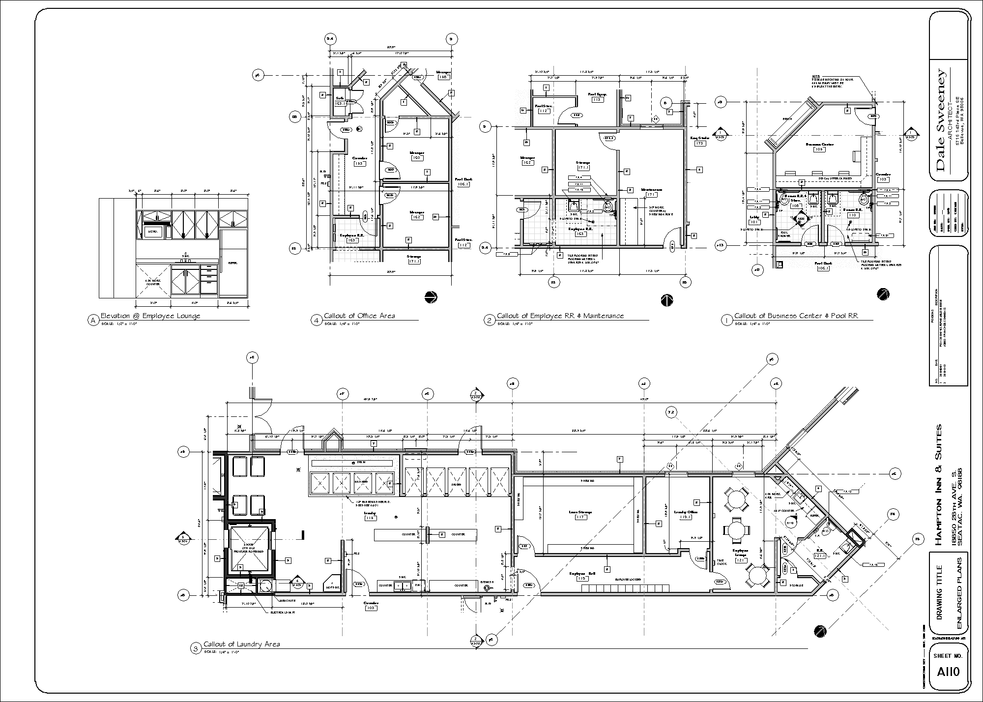 Monsef Donogh Design GroupHampton Inn & Suites - Seatac - Sheet - A110 ...