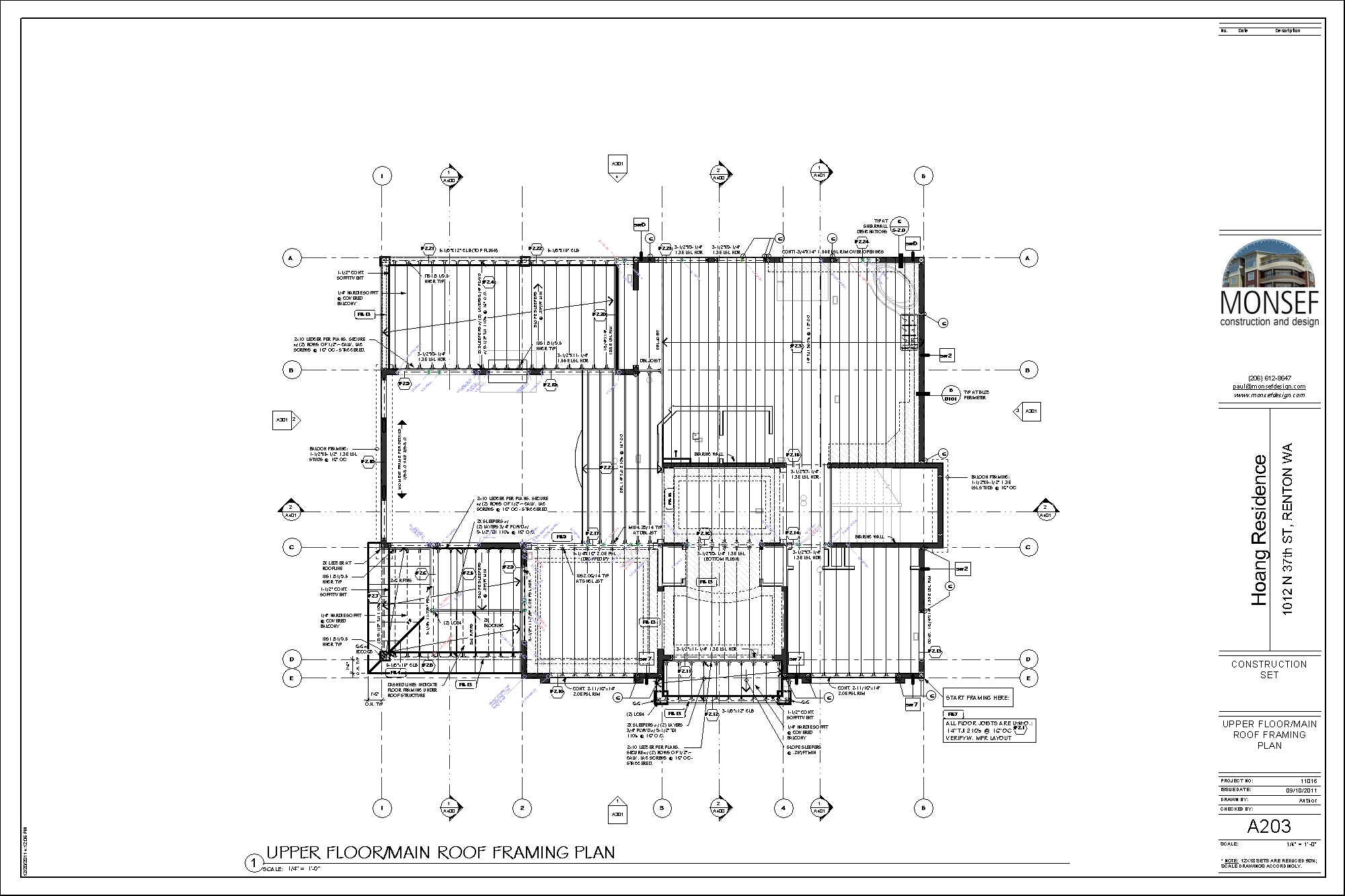 Monsef Donogh Design GroupHoang Residence - Sheet - A203 